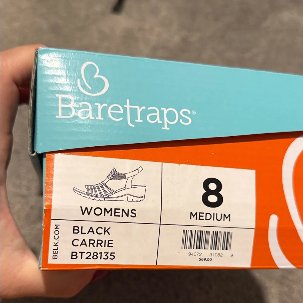 BareTraps Black Strappy Sandals - Picture 10 of 11